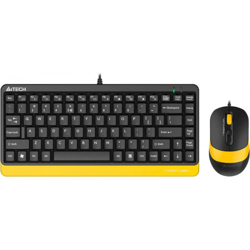 Комплект A4Tech Fstyler F1110 черный/желтый