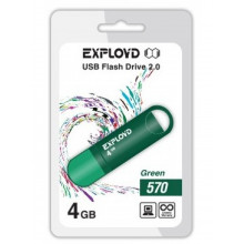 Флеш-накопитель Exployd 4GB-570-зеленый