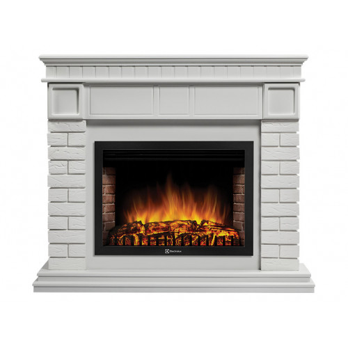 Портал каминный Firelight Bricks 30 белый/белая эмаль