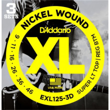 Струны D'Addario EXL125/3D