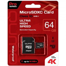 Карта памяти Qumo microSDXC (QM64GMICSDXC10U3)