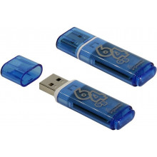 Флэш-накопитель Smartbuy Glossy 64GB blue