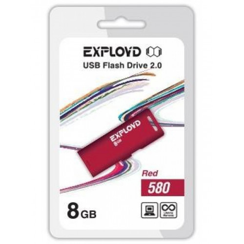 Флеш-накопитель Exployd 8GB-580-красный