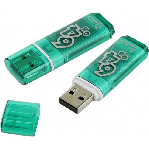 Флэш-накопитель Smartbuy Glossy 64GB green