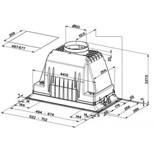 Встраиваемая вытяжка Faber Inka Plus HCS X A70 (305.0602.050)