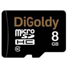 Карта памяти Digoldy 8GB microSDHC Class10 + адаптер SD