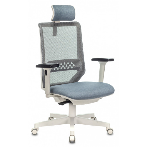 Кресло руководителя Бюрократ Expert White Blue