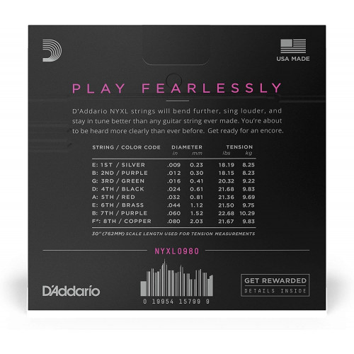 Струны D'Addario NYXL0980