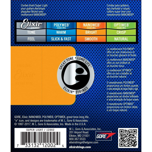 Струны Elixir 12002