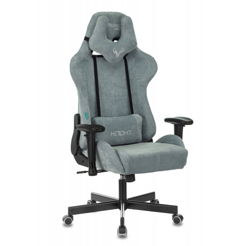 Кресло игровое Бюрократ Viking Knight LT28 Fabric серый/голубой