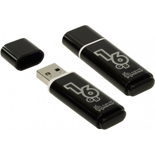 Флэш-накопитель Smartbuy Glossy 16GB black