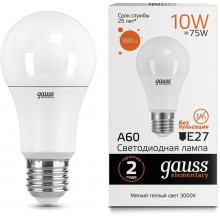 Светодиодная лампа Gauss LED Elementary A60 10W E27 2700K 23210