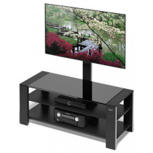 Стойка с кронштейном Holder TV-32110 черное стекло
