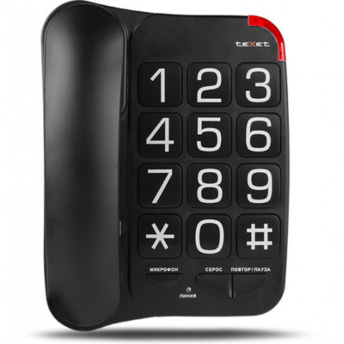 Проводной телефон TeXet TX-201 черный
