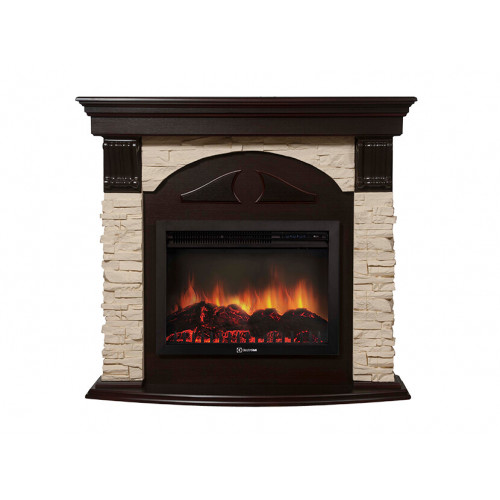 Портал каминный Firelight Torre 30U слоновая кость/темный дуб