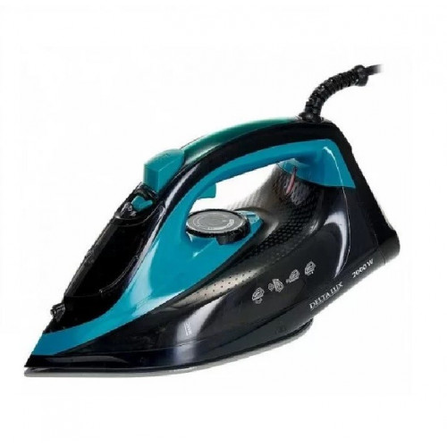 Утюг Delta LUX DE-3000 черный/бирюзовый