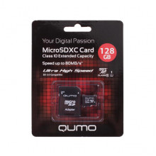 Карта памяти Qumo QM128GMICSDXC10U3
