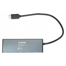 Разветвитель USB-C Digma HUB-4U3.0-UC-G