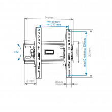 Кронштейн для телевизора Arm Media Plasma-6 black