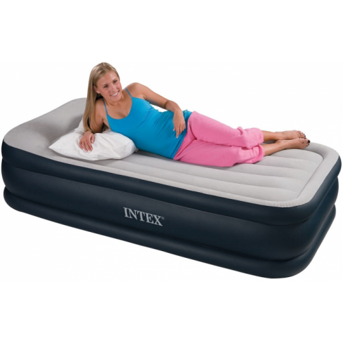 Кровать надувная со встроенным насосом Intex Deluxe Pillow Rest 99*191*42см 64132