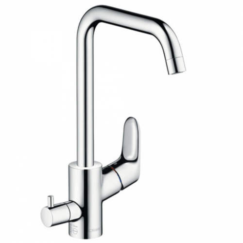 Смеситель для кухни Hansgrohe Focus Е2 31823000 с запорным вентилем для посудомоечной машины хром