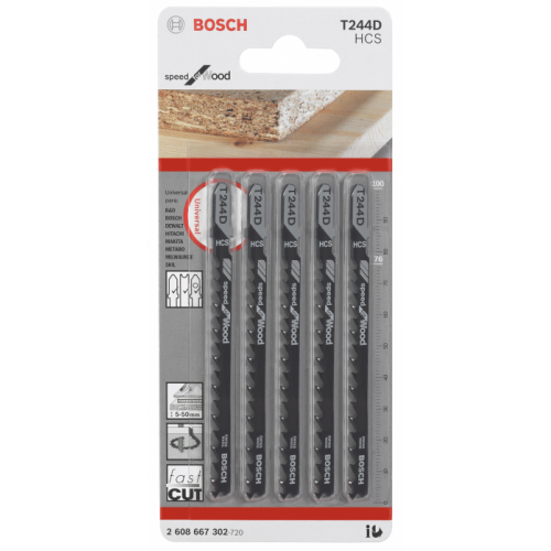 Набор 5 пилок Bosch T244 D