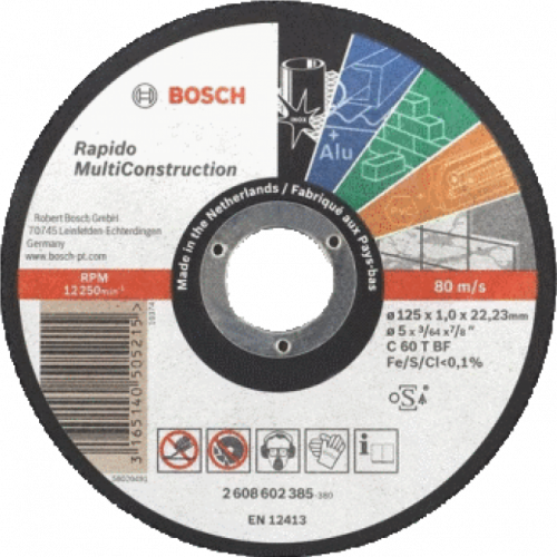 Круг отрезной Bosch Multi Construction Ф125х1