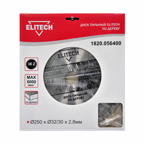 Диск пильный ELITECH 250х32/30 36зуб 1820.056400