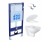 Комплект 4 в 1 AQUATEK SET Aquatek + Grohe (рама Standard INS-0000012 с крепежом KDI-0000002+Grohe Bau Ceramic унитаз 39427000 с сиденьем 39493000)