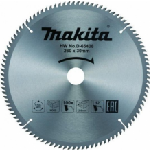 Пильный диск по дереву Makita Standard 260мм*30мм 100зуб D-65408