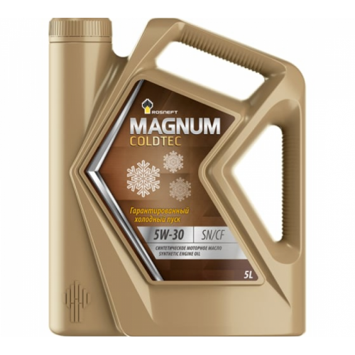 Моторное синтетическое масло РосНефть Magnum Coldtec 5w-30 SN/CF РНПК (5л) 26648 40813250