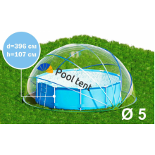 Круглый купольный тент павильон для бассейнов и СПА Pool Tent 5 м PT500-B синий