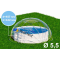 Круглый купольный тент павильон для бассейнов и СПА Pool Tent 5,5 м PT550-G серый