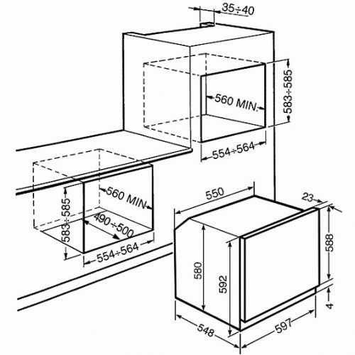 Многофункциональный духовой шкаф Smeg SFP6603NRE