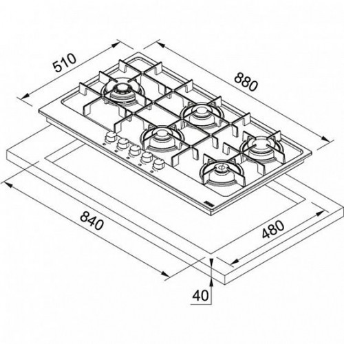 Варочная поверхность FRANKE FHMA 905 4G DCL OA C бежевый