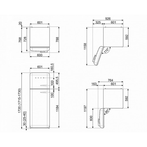 Холодильник SMEG FAB32RPB5