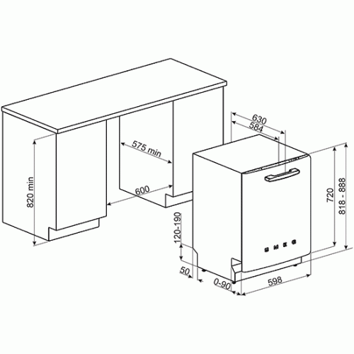 Посудомоечная машина SMEG ST2FABCR