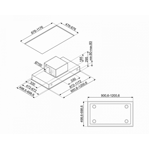 Вытяжка SMEG KSCB120XE