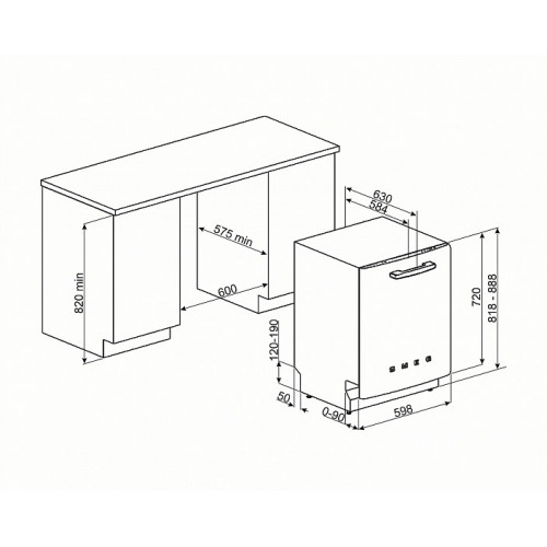 Посудомоечная машина SMEG ST2FABRD2