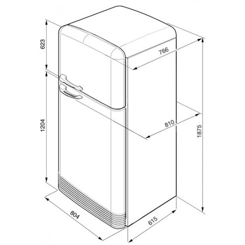 Холодильник SMEG fab50po