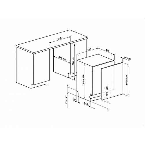 Посудомоечная машина SMEG st324atl