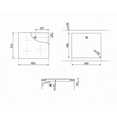 Поверхность SMEG SI1M7643B