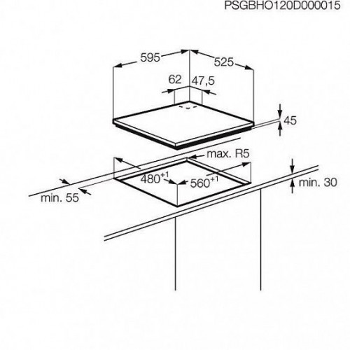 Поверхность ELECTROLUX egu 56648 lx