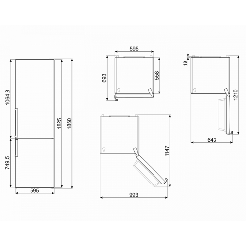 Холодильник SMEG FC182PBNEM