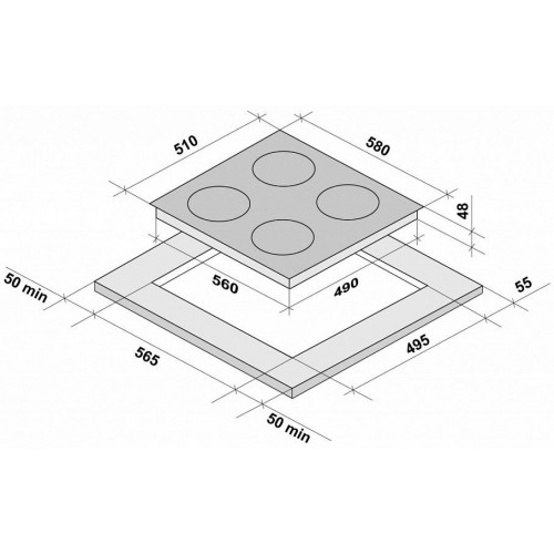 Рабочая варочная поверхность FORNELLI pv 6022 inverno