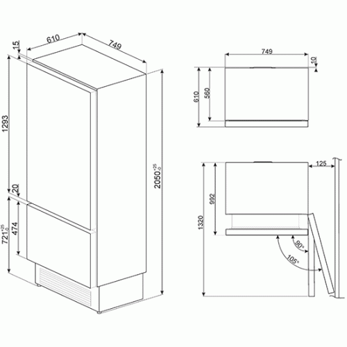 Холодильник SMEG RI76RSI