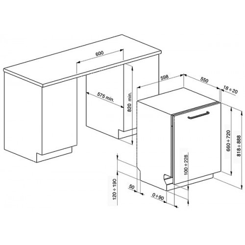 Посудомоечная машина SMEG sta6443-3