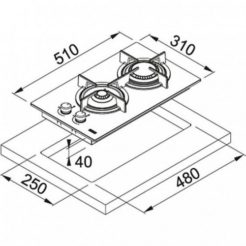 Варочная поверхность Franke FHCR 302 2G HE BK C черный