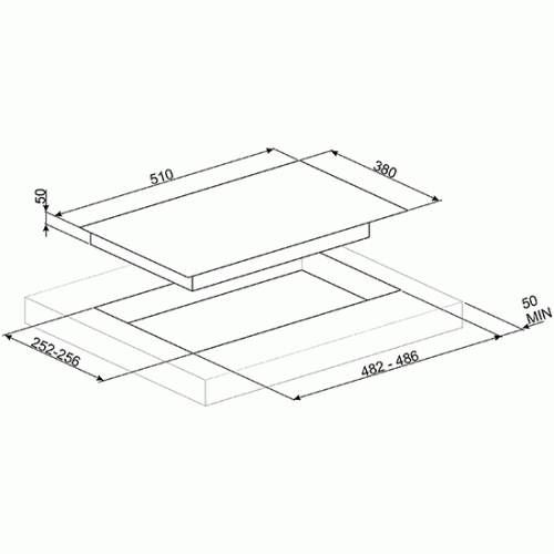 Газовая варочная панель Smeg PV631CNX