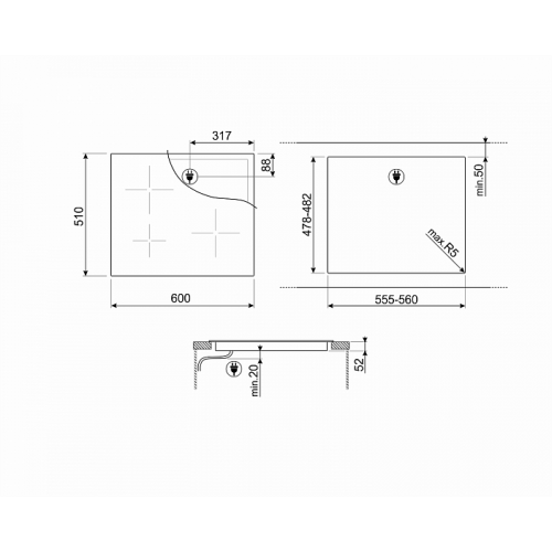 Варочная поверхность SMEG SI2641D